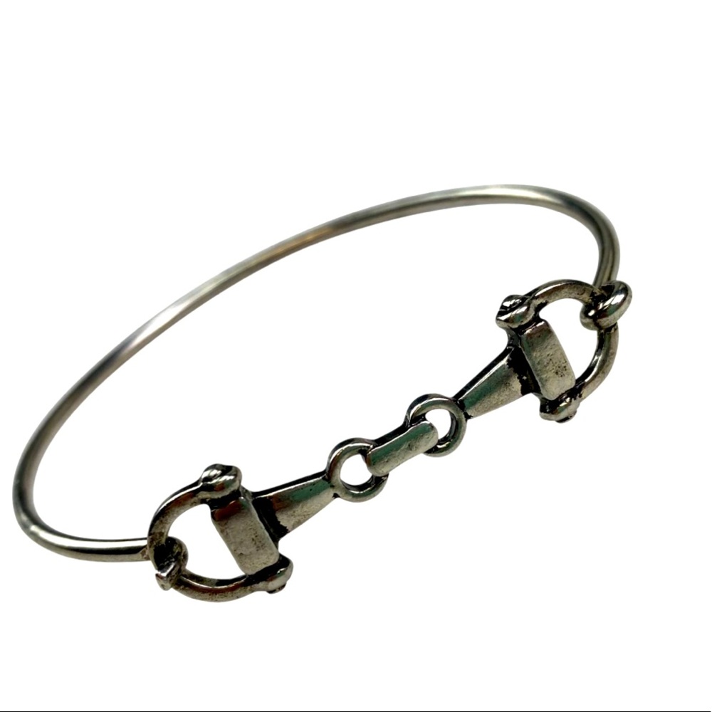 Silver bit bracelet